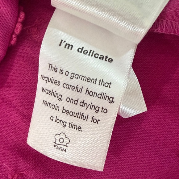 Farm Rio Fuchsia Linen Blend Midi Dress | M - Picture 15 of 16